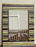 Stratton Colorful Wood Trimmed Mirror