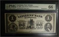 1860's $1 CITIZENS' BANK OF LOUISIANA