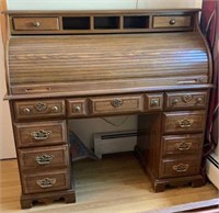 Roll Top Desk with a Faux Oak Finish