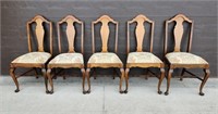 Set 5 Antique Dining Room Chairs