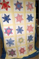 Hand-Stitched Quilt Top 72x118 - #4