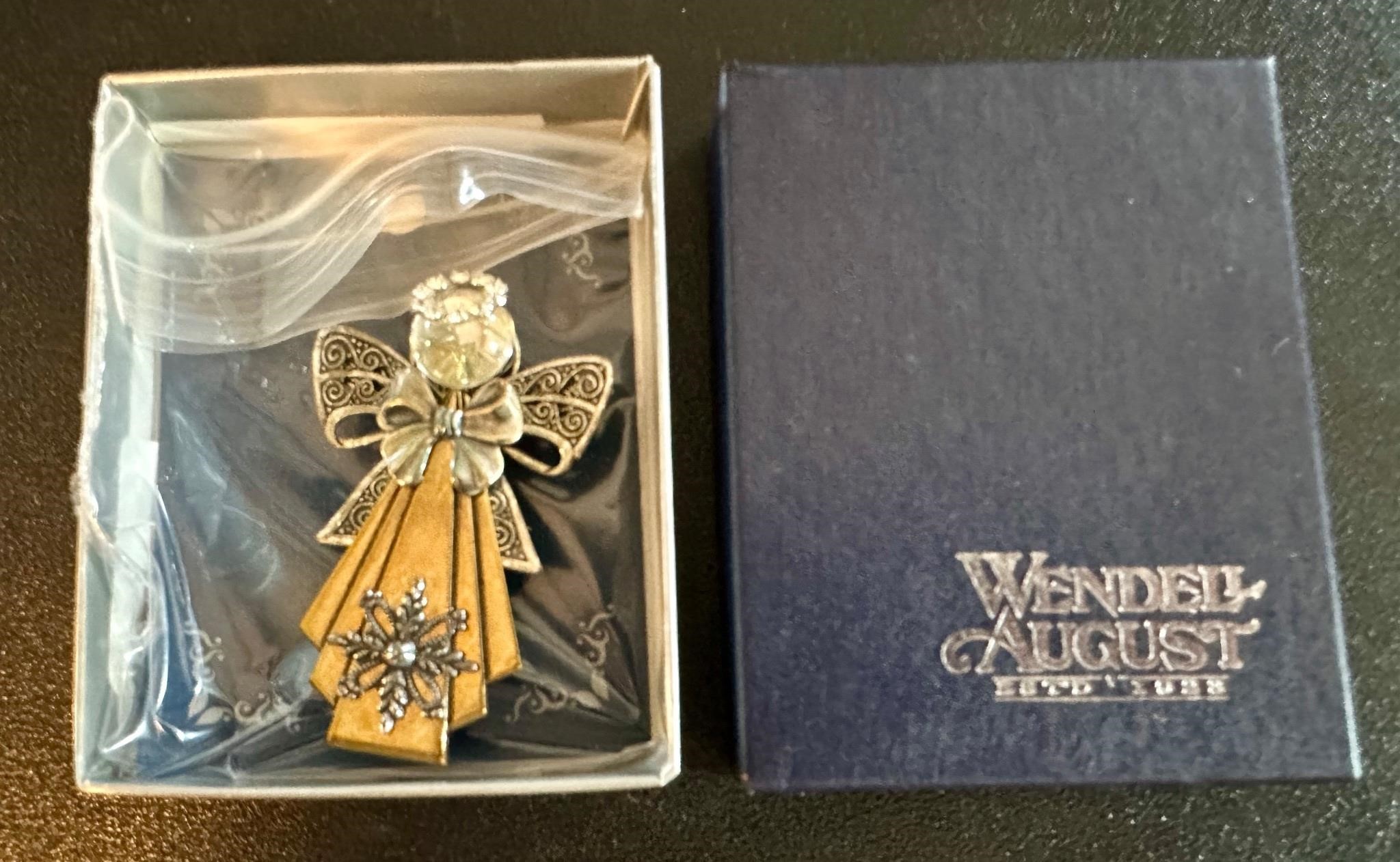 Wendell August Merry Angel Pin Brooch