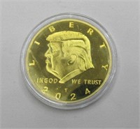 24k Gold Plated 2024 Trump Challenge Coin