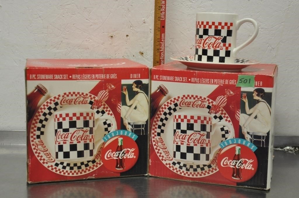 2 - 8 piece Coke snack sets, see pics