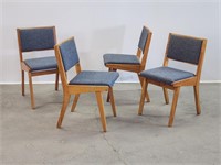 4 Jens Risom Model 666 Dining Chairs