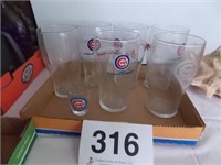 Cubs glasses, 6 total - Cubs shot glass