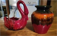 Assorted Swan & Vase Collectibles