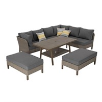 Sealed $1600 Hampton Bay 5-Pcs Outdoor Dining Set