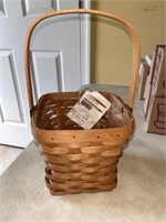 Medium Square LONGABERGER Basket with Wood