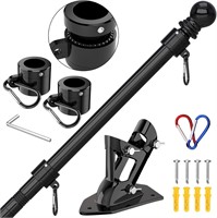 ZMTECH 6 FT Flag Pole Kit Black