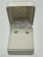 Black Hills 10k. Gold Heart Earrings .13 Grams