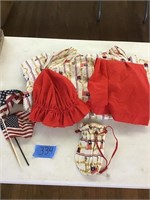 FLAGS, PATRIOTIC OUTFIT, APRON HAT AND PANTS