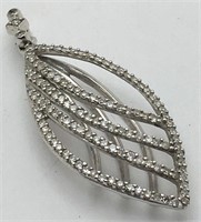 14k White Gold & 1/2ctw Diamond Pendant