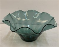 Blenko Blue Glass Bowl