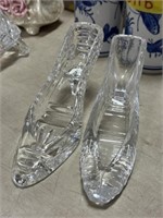Pair of lead crystal heels