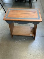 Wooden Hand Painted End Table