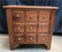 Ethan Allen 3-Drawer Wooden End Table