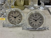 2pc lead crystal clocks