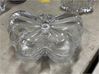 Lead crystal butterfly candy dish with lid