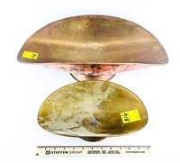 2 Brass Weight Scale Hoppers, (1) 12" and (1) 22"