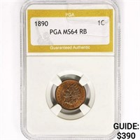 1890 Indian Head Cent PGA MS64 RB