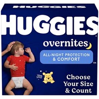 2 Pks 66 Huggies Overnites Baby Diapers Size 3