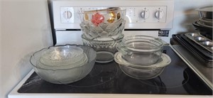 Group of glass bowls