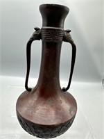 Asian bronze bud vase