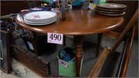 WOOD DINING TABLE 45 X 30 WITH TWO 10 IN LEAVES