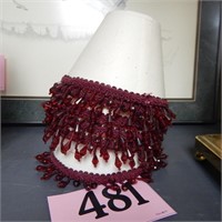 SET OF 6 FRINGED LAMP SHADES 6 IN