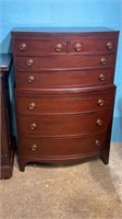 Mahogany Bowfront Chest on Chest