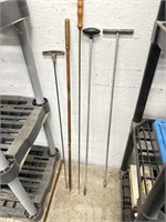 Five vintage gun cleaning rods