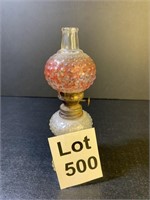 Antique Mini Hobnail Oil Lamp