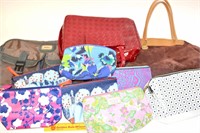 Group Lot of Purses & Make Up Bags