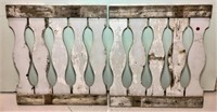 Antique Wooden Railing Sections Shabby