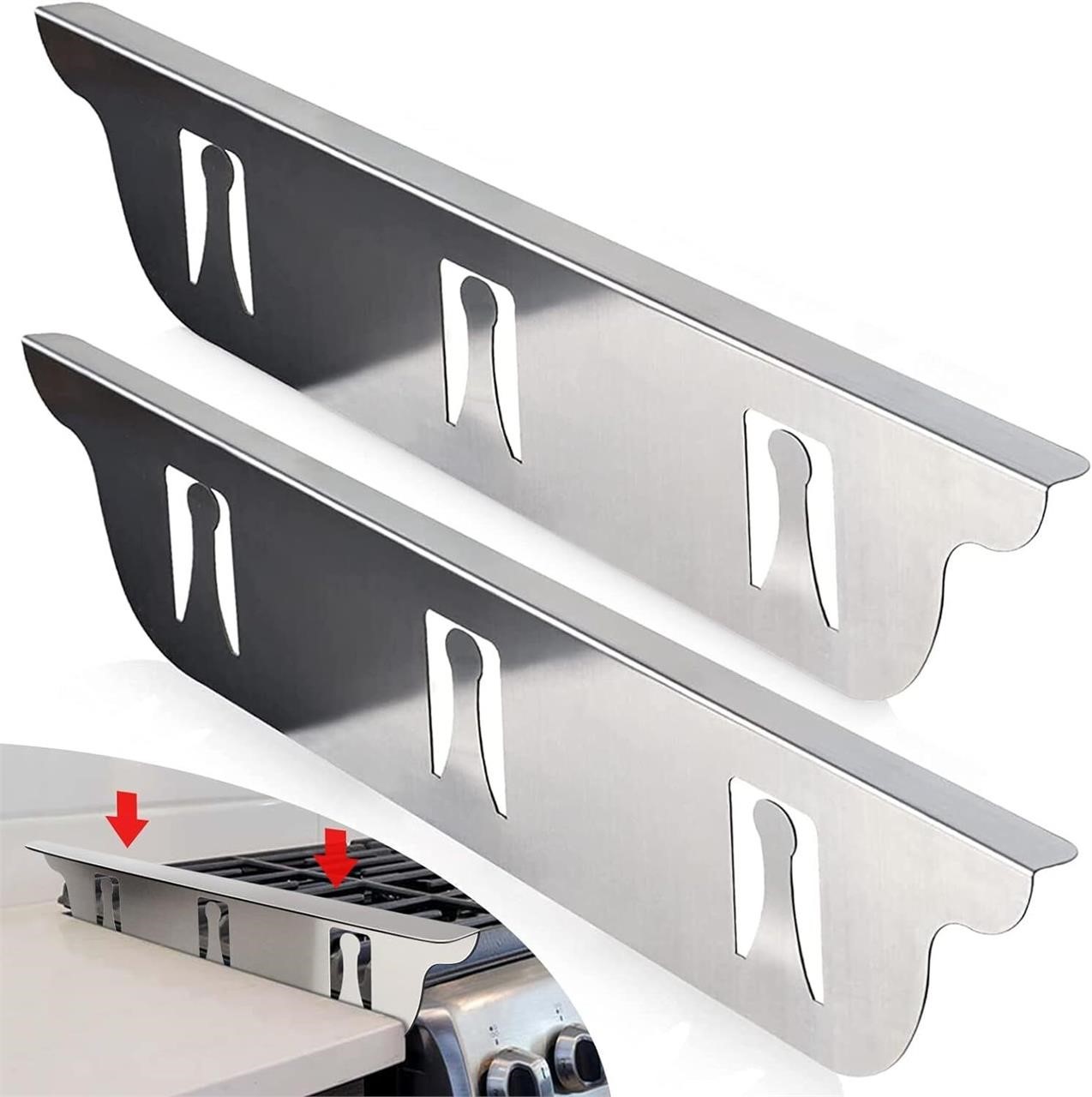 Stainless Steel Stove Gap Covers (2 pcs)
