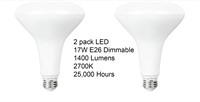 2PK Luminance BR40 17W 2700K 1400 Lumens E26 LED