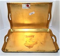 Lacquered Gilt Trays - Lot of 2