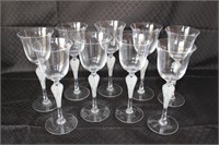 Faberge signed wine glasses 8x