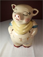 12" Shawnee Pottery Smiley Pig Cookie Jar