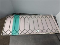 36"L X 16"T LEADED GLASS WINDOW (NO FRAME)