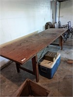 Large Primitive-Style Wood Folding Table