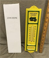 John Deere NOS Metal Thermometer