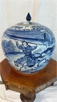 Antique 1890s Chinese large ginger jar, beautiful