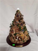 Thomas kinkade lighted Christmas sculpture