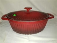 Red Paula Deen Casserole Dish with Lid