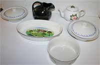 Halls, Casserole Bowl, Pitcher, Teapot, Lidded