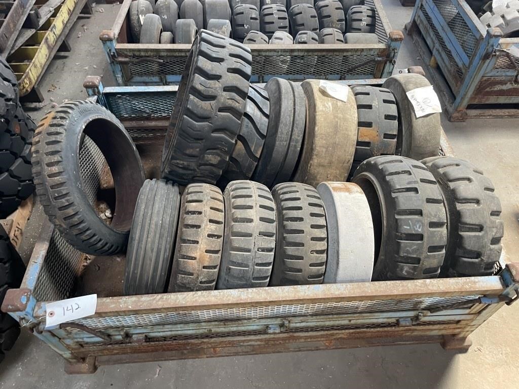 Crate of Forklift Cushion Tires