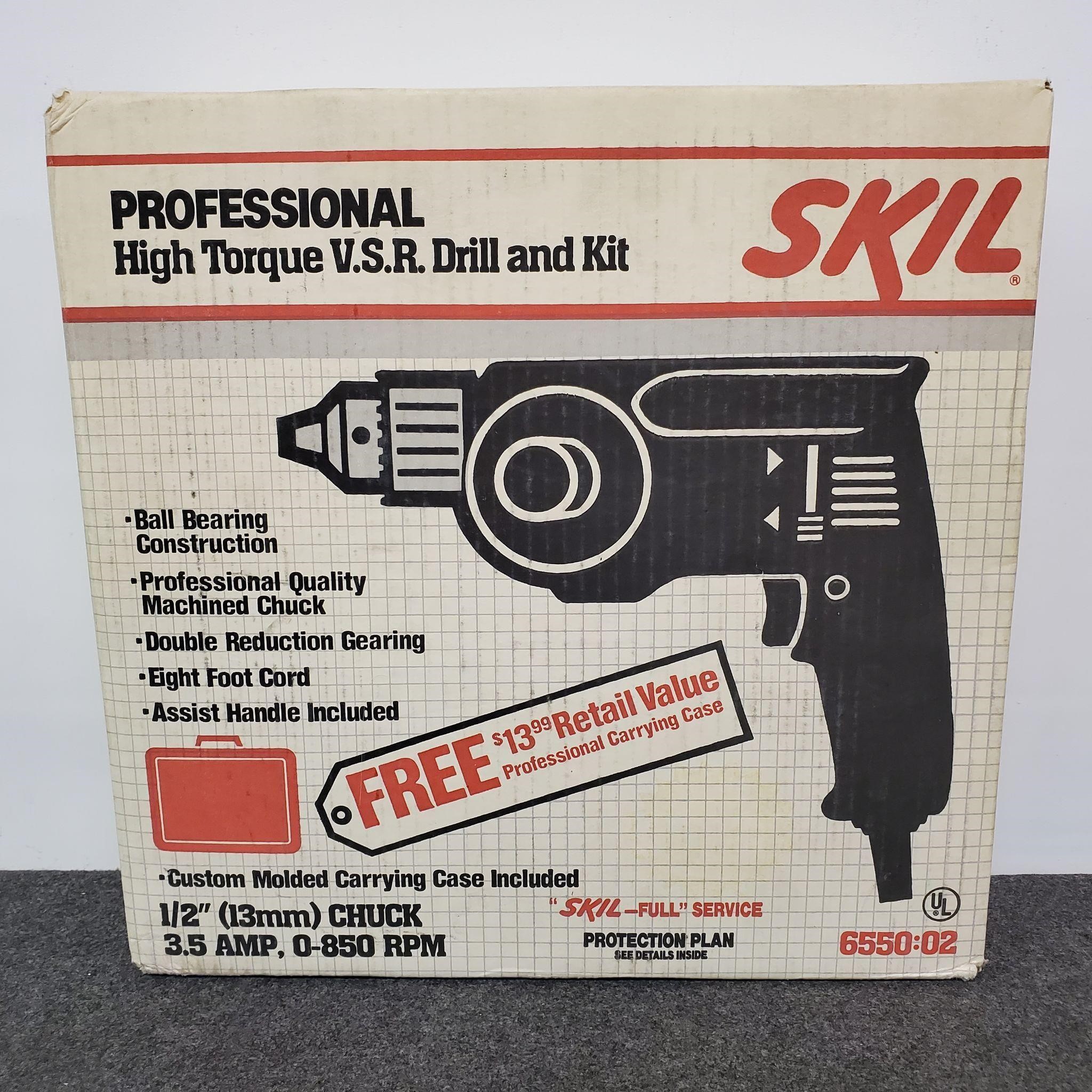 Vintage Never-Opened Skil Torque VSR Drill & Kit