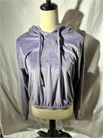 New Hippie Rose iris Aura velour sz L top